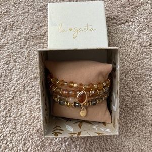 Bracelet, Womens three beaded bracelets